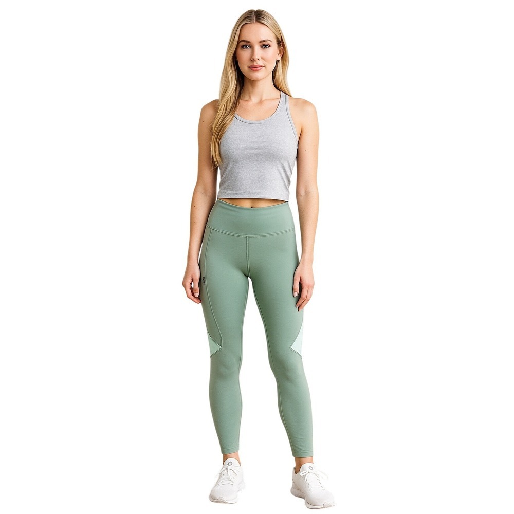On Running Performance Tights XS Green 7/8 Length Athleisure Running Workout Gym